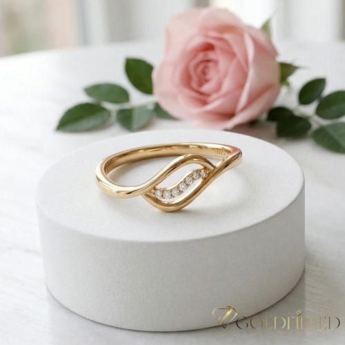 Antialergický prsteň „Goldfilled” v rôznych veľkostiach, farba 18K