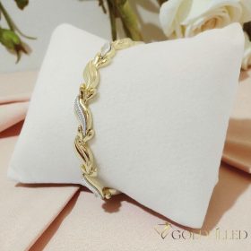   Antialergénny pozlátený náramok „Goldfilled“, dĺžka 18,5  cm a šírka 7mm, farba 14K