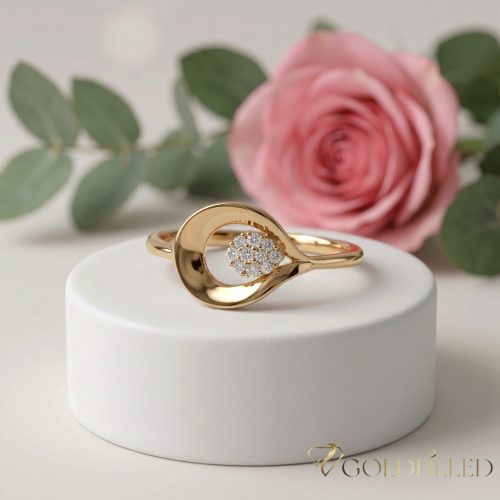 Antialergický prsteň „Goldfilled” v rôznych veľkostiach, farba 18K