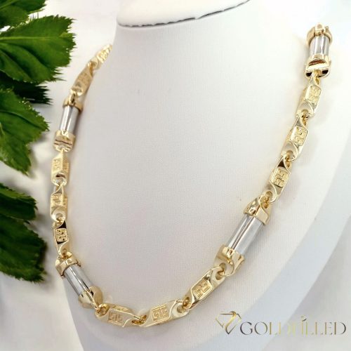 Goldfilled Antialergénny Luxusný Barakka Náhrdelník 70cm Dlhý a 8-10mm Široký (135g) Farba 14K Multikolor