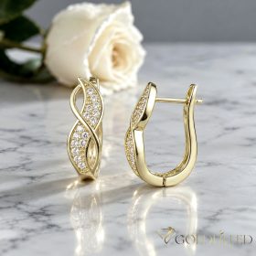 Goldfilled antialergénne náušnice 19 mm 14K farba