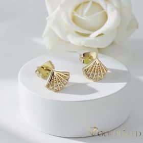 Goldfilled Antiallergén Náušnice 9mm 14K farba	