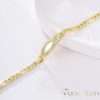 Antialergénny pozlátený náramok „Goldfilled“, dĺžka 18 cm a šírka 4-8 mm, farba 14K