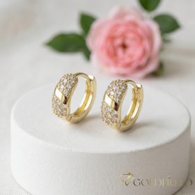 Goldfilled antialergénne náušnice 14mm 14K farba  
