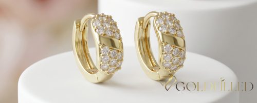 Goldfilled antialergénne náušnice 14mm 14K farba  