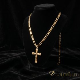   Antialergická Goldfilled náhrdelník 45cm/4mm + prívesok, farba 18K