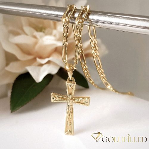 Antialergická Goldfilled náhrdelník 45cm/4mm + prívesok, farba 18K