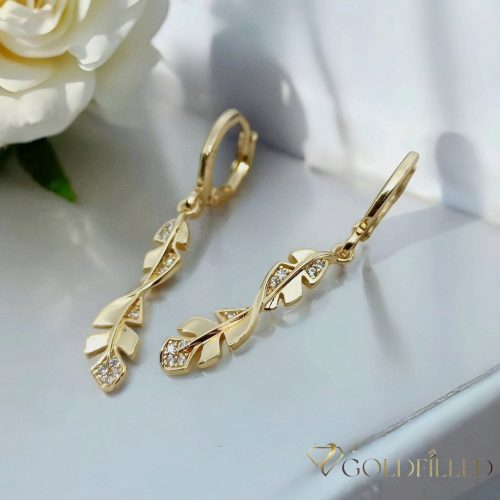 Goldfilled antialergické náušnice 38mm 14K farba