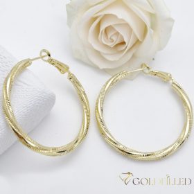   Goldfilled Antialergenní  Kruhové náušnice 40mm 14K farba	