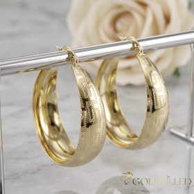 Goldfilled Antiallergén Kruhové náušnice 50mm 18K farba	
