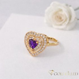   Antialergický prsteň „Goldfilled” v rôznych veľkostiach, farba 18K