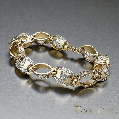 Antialergický náramok „Goldfilled” 24cm /11mm, viacfarebný