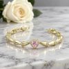 Antialergénny pozlátený náramok „Goldfilled“, dĺžka 19,5 cm/6-12mm, farba 14K