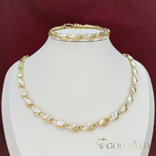 Antialergénny Goldfilled náhrdelník 50cm/7mm + náramok 17cm farba 14K Multicolor 
