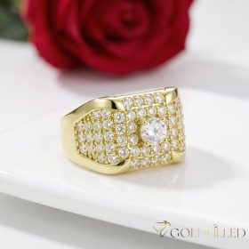   Antialergický prsteň „Goldfilled” v rôznych veľkostiach, farba 14K