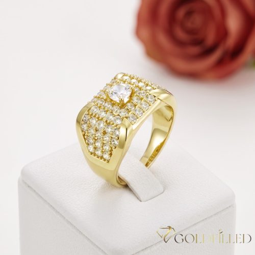 Antialergický prsteň „Goldfilled” v rôznych veľkostiach, farba 14K