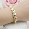 Antialergénny pozlátený náramok „Goldfilled“, dĺžka 19cm a šírka 10mm, farba 14K