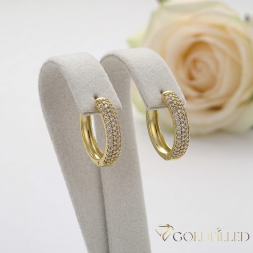 Goldfilled antialergénne náušnice 17 mm 14K farba