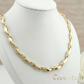   Exkluzívny antialergický pozlátený náhrdelník „Goldfilled“, vo viacerých veľkostiach a 7 mm  hrubý, 14K farba