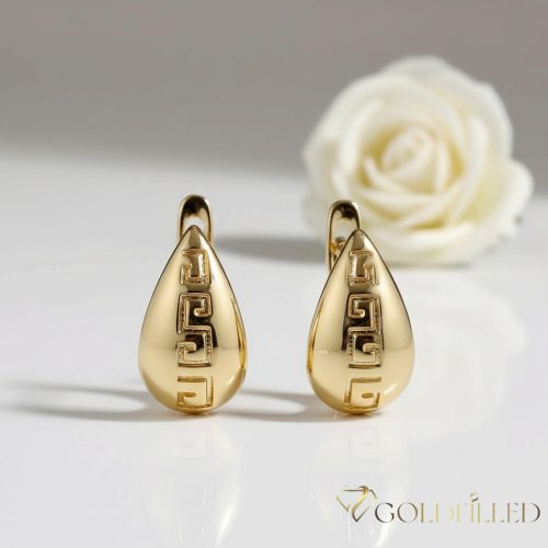 Goldfilled antialergénne náušnice 14mm 18K farba  