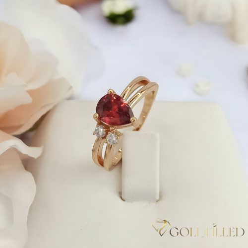Antialergický prsteň „Goldfilled” v rôznych veľkostiach, farba 18K