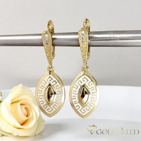 Goldfilled antialergické náušnice 42mm 14K farba