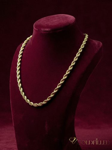 Antialergénny luxusný náhrdelník Goldfilled 45cm dlhý a  5 mm široký Farba 14K