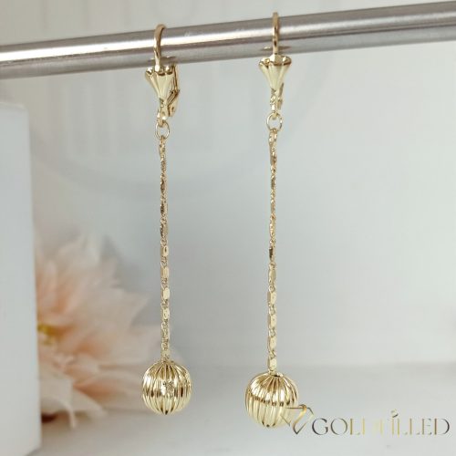 Goldfilled antialergické náušnice s perlami 68mm 14K farba