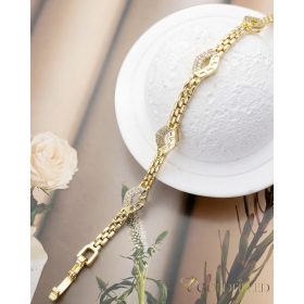   Antialergénny pozlátený náramok „Goldfilled“, dĺžka 17 cm a šírka 4-8 mm, farba 14K