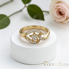   Antialergický prsteň „Goldfilled” v rôznych veľkostiach, farba 18K