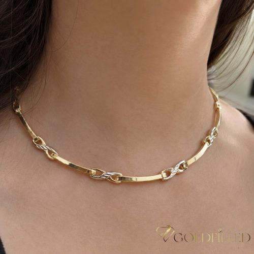Exkluzívny antialergický pozlátený náhrdelník „Goldfilled“, vo viacerých veľkostiach a 6 mm hrubý, 14K farba Multicolor 