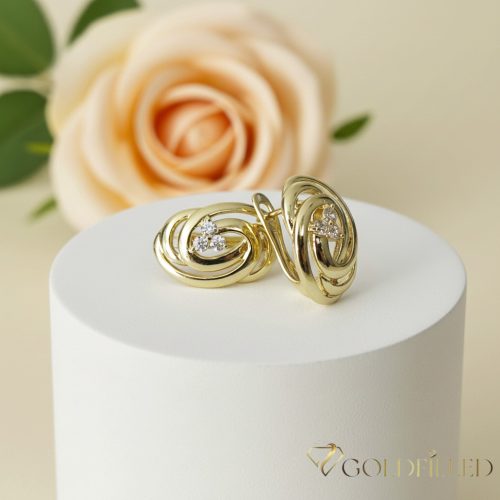 Goldfilled antialergénne náušnice 18 mm 14K farba