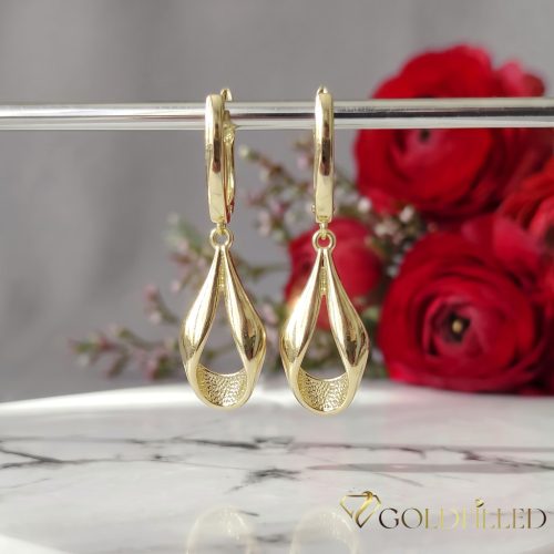 Goldfilled antialergické náušnice 38mm 14K farba