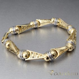   Antialergický náramok „Goldfilled” 24cm /11mm, viacfarebný