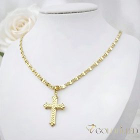   Antialergická Goldfilled náhrdelník 55cm/4mm + prívesok, farba 14K