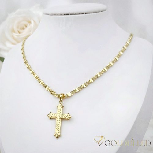 Antialergická Goldfilled náhrdelník 55cm/4mm + prívesok, farba 14K