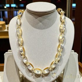   Goldfilled Antialergénny Luxusný Barakka Náhrdelník 70cm Dlhý a 14mm Široký (120g) Farba 14K Multikolor