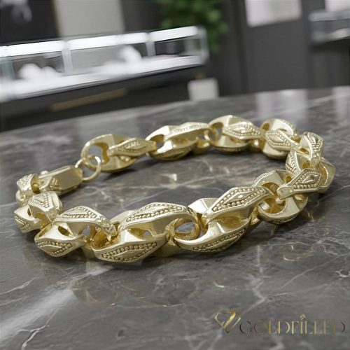 Antialergický náramok „Goldfilled” 24cm /10mm  farebný (14K) 