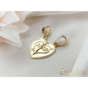   Dvojitý antialergénny medailón „Goldfilled”, 32mm, farba 14K