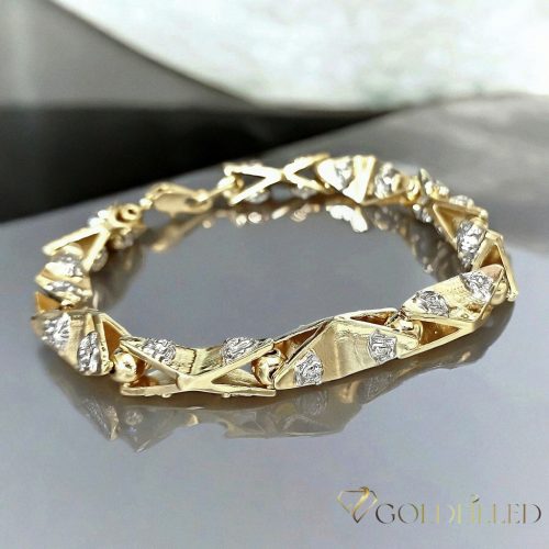 Antialergický náramok „Goldfilled” 22cm /11mm, viacfarebný
