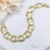 Antialergénny pozlátený náramok „Goldfilled“, dĺžka 17,5 cm a šírka 14 mm, farba 14K