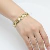 Antialergénny pozlátený náramok „Goldfilled“, dĺžka 17,5 cm a šírka 14 mm, farba 14K