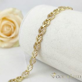   Antialergénny pozlátený náramok „Goldfilled“, dĺžka 17cm a šírka 7mm, farba 14K