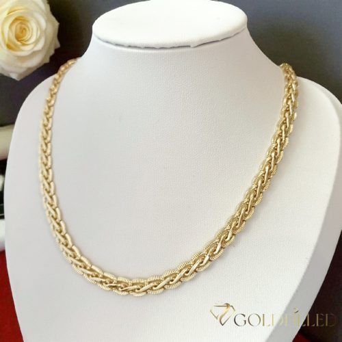 Goldfilled Antialergénny Luxusný Náhrdelník 50cm Dlhý a  7mm Široký Farba 14K