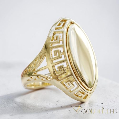 Antialergický prsteň „Goldfilled” v rôznych veľkostiach, farba 14K