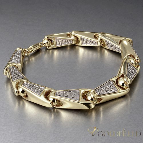 Antialergický náramok „Goldfilled” 24cm /10mm, viacfarebný 14K