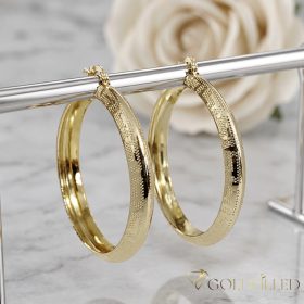   Goldfilled Antialergenní  Kruhové náušnice 50mm 14K farba	