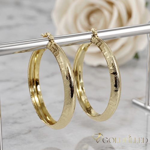Goldfilled Antialergenní  Kruhové náušnice 50mm 14K farba	