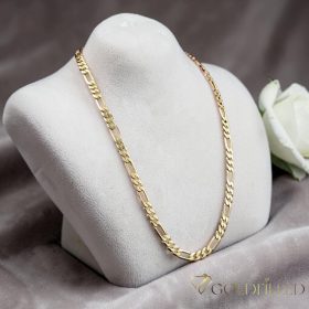   Antialergický "Figaro" pozlátený náhrdelník „Goldfilled“, vo viacerých veľkostiach a 3,5 mm  hrubý, 14K farba