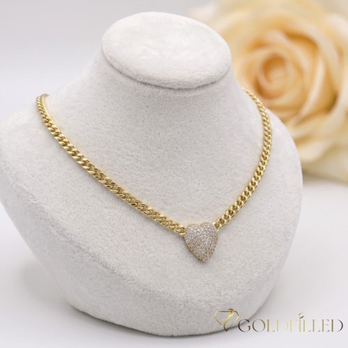 Antialergénny luxusný náhrdelník Goldfilled 45-50cm dlhý a  5 mm široký Farba 14K